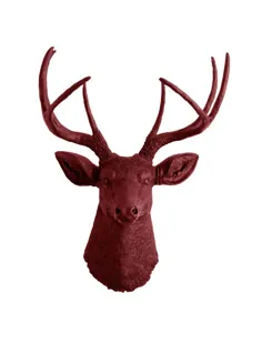 Faux Taxidermy Faux Deer The Cornelius Maroon Resin Deer | اتسی