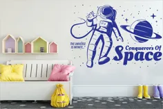 Decals Wall Astronaut Space Decal Space Decal اتاق فضانورد |  اتسی