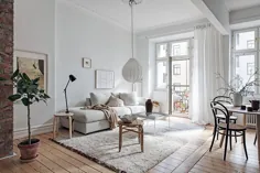apartment آپارتمان اسکاندیناوی کوچک با دیوار آجری (53 متر مربع) ◾ ◾ عکس ◾ ایده ها ◾ طراحی