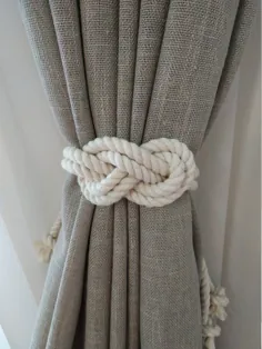 کراوات پرده طناب پشت پرده مهد کودک کولی تزئین طناب Boho |  اتسی
