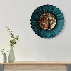 هنر دیوار فلزی سبز طاووس |  دکوراسیون منزل Coristel