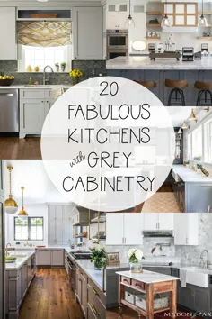 20 آشپزخانه افسانه با کابینت آشپزخانه خاکستری |  مسکن مبارک