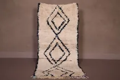 فرش دستباف مراکشی 2.5 FT X 5.5 FT فرش پارچه بربر |  اتسی