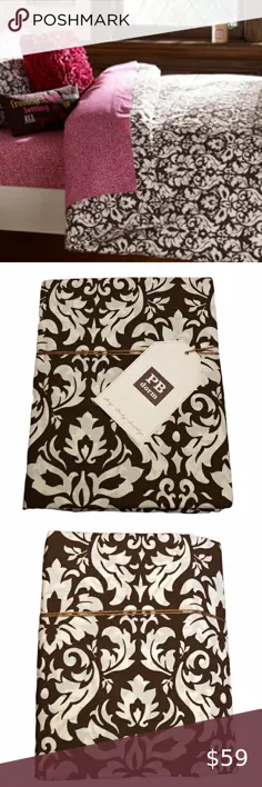 Pottery Barn Teen Damask Twin Cover Cover قهوه