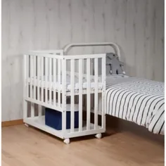 تخت خواب نوزاد تخت سفید نوزاد تختخواب تخت خواب اتاق خواب چوبی شرکت قفسه چرخ های خوابیده |  eBay