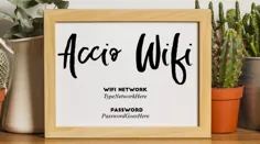 "Accio Wifi" رمزعبور فای قابل چاپ رایگان هری پاتر با PDF قابل ویرایش - برنامه ریز زیبا