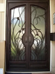 درب آهن فرفورژه با الهام از باغ زیبا |  درب های سفارشی سلطنت
