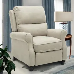 GOOD & GRACIOUS 36 in Width Big and Tall Buff Fabric 3 Position Manual Recliner-P6121C151 - انبار خانه
