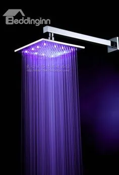 10 اینچ روشنایی LED شیر بارانی دوش شیر آب تغییر دما بر اساس دما