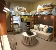 22 ایده اتاق خوابگاه کالج برای تخت های بلند