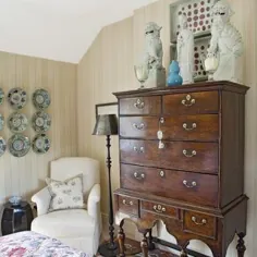 اتاق خواب سنتی با مبلمان عتیقه |  تزئین |  خانه ایده آل