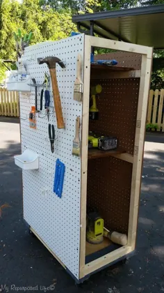 چرخ دستی ابزار نورد با ذخیره سازی Pegboard