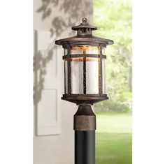 چراغ نورپردازی Callaway 15 1/2 "High Rustic Bronze LED Outdoor - # 1F983 | Lamps Plus