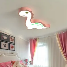 روشنایی سقفی خلاقانه LED اکریلیک چراغ اکوللیک مخصوص اتاق خواب کودکان Dinosaur - 220V-240V صورتی 21.5 "B نزدیک به چراغ های سقفی