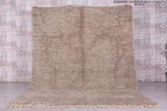 فرش جامد خاکستری مراکشی 7.3 FT X 9.7 FT