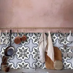Splashback آشپزخانه و حمام - کاغذ دیواری وینیل متحرک - خاکستری ورونا - لایه بردار و استیک