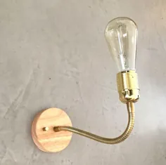 چراغ برنجی قابل تنظیم برای لامپ ادیسون رایگان |  اتسی