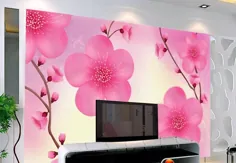 15.0 USD 50٪ تخفیف | کاغذ دیواری سفارشی DE parede 3 d، Pink Peach Flower Wallpaper for the اتاق نشیمن اتاق خواب تنظیم تلویزیون دیوار کاغذ دیواری ضد آب | کاغذ دیواری گل رز هلو | نقاشی هلو باغ کاغذ دیواری - AliExpress