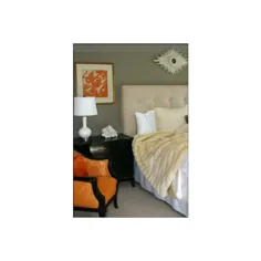 اتاق خواب - تخته سرتختی عاج سفید نارنجی سیاه و سفید سفید