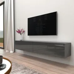 پایه تلویزیون AllModern Franko برای تلویزیون های تا 80 اینچ: رنگ: خاکستری