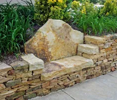 سنگ - دیوار نگهدارنده - نیمکت - از سنگ طبیعی استفاده کنید