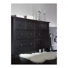 HEMNES قفسه سینه از 8 کشو ، قهوه ای سیاه ، 160x96 سانتی متر - IKEA