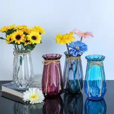 گلدان شیشه ای / بطری گل