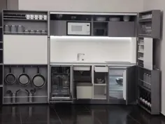 آشپزخانه جمع و جور PIA برای ذخیره سازی فضاهای کوچک - روند تزئینات منزل - Homedit