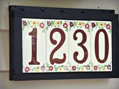 پلاک شماره خانه |  DIY |  شماره های خانه قابل مشاهده |  کاشی شماره خانه