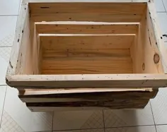 جعبه اسباب بازی کاج سفید گره ای ساده جعبه اسباب بازی جعبه چوبی چوبی |  اتسی