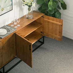 کابینت آشپزخانه چوبی بوفه بوفه 78 "با 4 در و 2 قفسه در کوچک / بزرگ