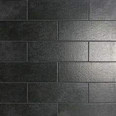 کاشی دیواری مترو سرامیکی مات Artmore Tile Detroit 34-Pack Black 4 in x 12-in |  EXT3RD100503