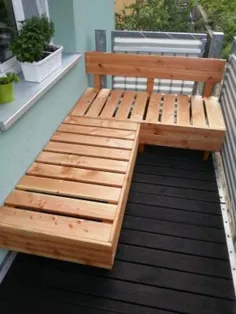 Lounge Ecke für einen kleinen Balkon selber machen mit Anleitung - chiara - 2019 - Patio Diy