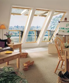 این پنجره سقف می تواند به یک بالکن کوچک تبدیل شود |  طراحی معماری