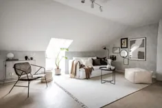 آپارتمان اتاق زیر شیروانی با دیوارهای معدنی - طراحی COCO LAPINE