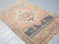 فرش فرش فرش ترکی فرش ، فرش ترکی ، 6.7 x3.4 فوت ، فرش آناتولی ، فرش پرنعمت ، فرش دستباف ، فرش تزئینی ، فرش پشمی ، شماره B536