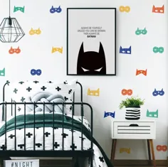 تابلوچسبهای دیواری ماسک Superhero Superhero Wall Decal برای کودکان |  اتسی