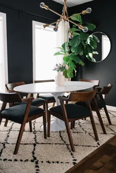 سیاه ، سفید + گردو: اتاق ناهارخوری ما با صندلی ناهار خوری Article Zola - 204 PARK تازه سازی کنید