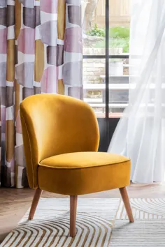 صندلی لهجه بعدی زولا با پاهای میانی - زرد