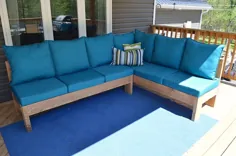 نحوه ساخت یک کاناپه مقطعی DIY در فضای باز