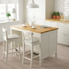 TORNVIKEN جزیره آشپزخانه ، سفید ، بلوط ، طول: 49 5/8 "- IKEA