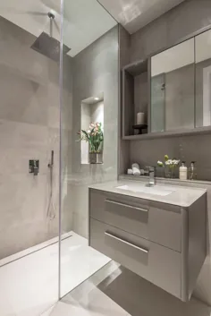 Eaton mews شمال - حمام مهمان Roselind wilson design Casas de banho modernas |  احترام گذاشتن