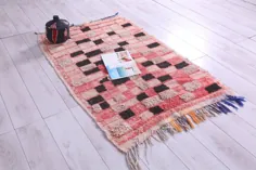 فرش گره ای دستی Checker berber فرش 3.5 FT X 5.7 FT |  اتسی