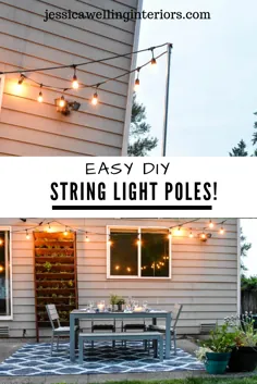 آموزش Easy DIY String Light Poles - جسیکا ولینگ داخلی