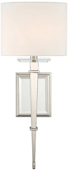 Crystorama Clifton 20 "High Polished Nickel Wall Sconce - # 55T19 | لامپ های Plus