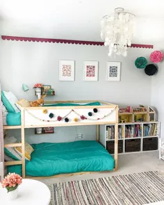 یک اتاق رنگارنگ دختران کوچک