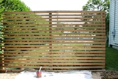 صفحه حریم خصوصی در فضای باز چوب مدرن: جزئیات نحوه ساخت