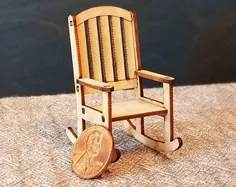 صندلی گهواره ای / صندلی گهواره ای چوبی / صندلی گهواره ای / دکوراسیون کابین روستیک / مبلمان کابین