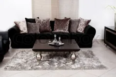 کاناپه مدرن پارچه ای رنگی مشکی ، ... |  تصویر سهام |  رنگ آمیزی