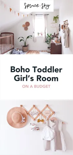 اتاق دخترانه Boho Toddler نشان می دهد